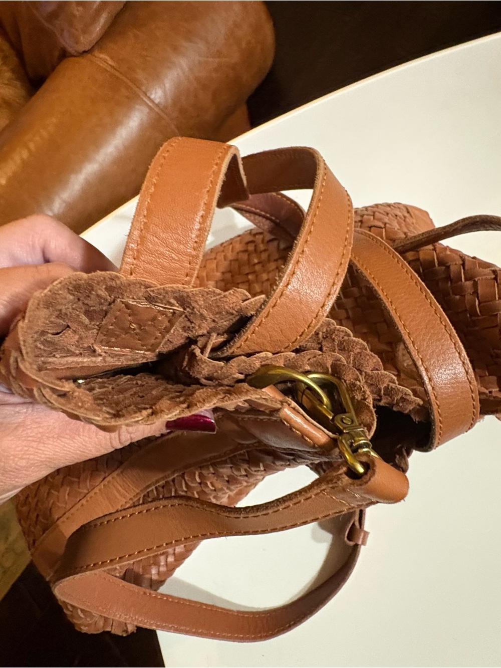 Madewell Brown Woven Leather Tote - Picture 13 of 13